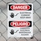 Signmission Electrical Current Keep Away Bilingual Danger Sign, Plastic, 7in W x 10in L, 2PK OS-2PACK-DS-P-710-VS-1194 - alternate 5
